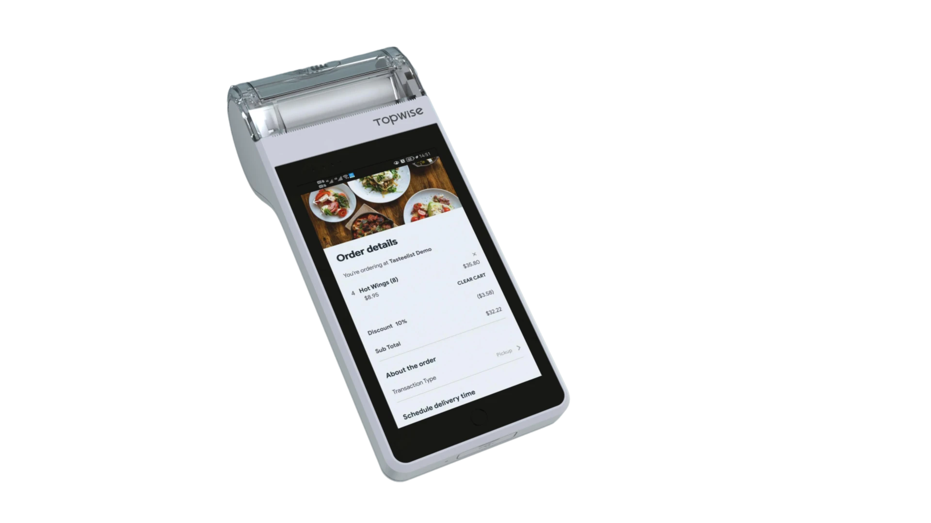 Topwise handheld POS with printer